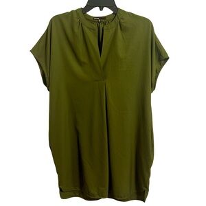 Love Culture Woman’s Olive Green Shirt Dress